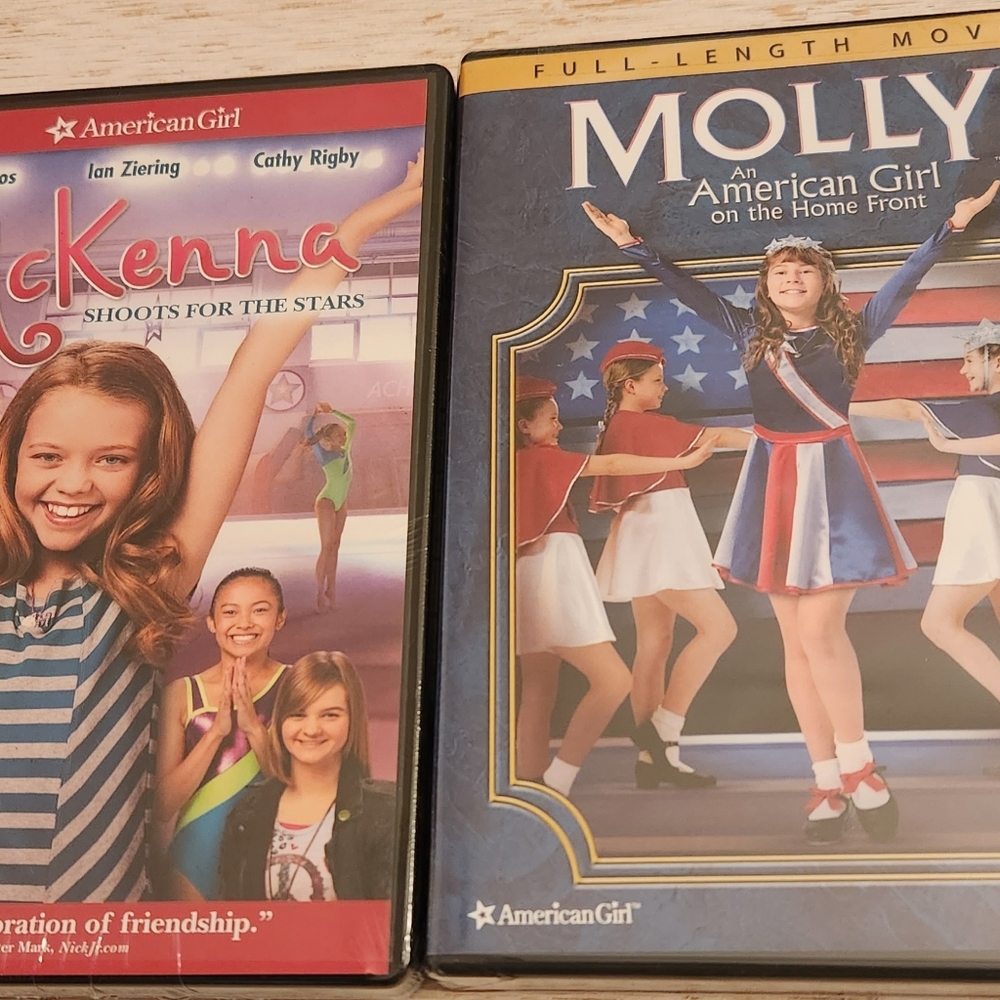 2 AMERICAN GIRL FULL LENGTH MOVIES.."MOLLY"  & "MC KENNA".8  NWT